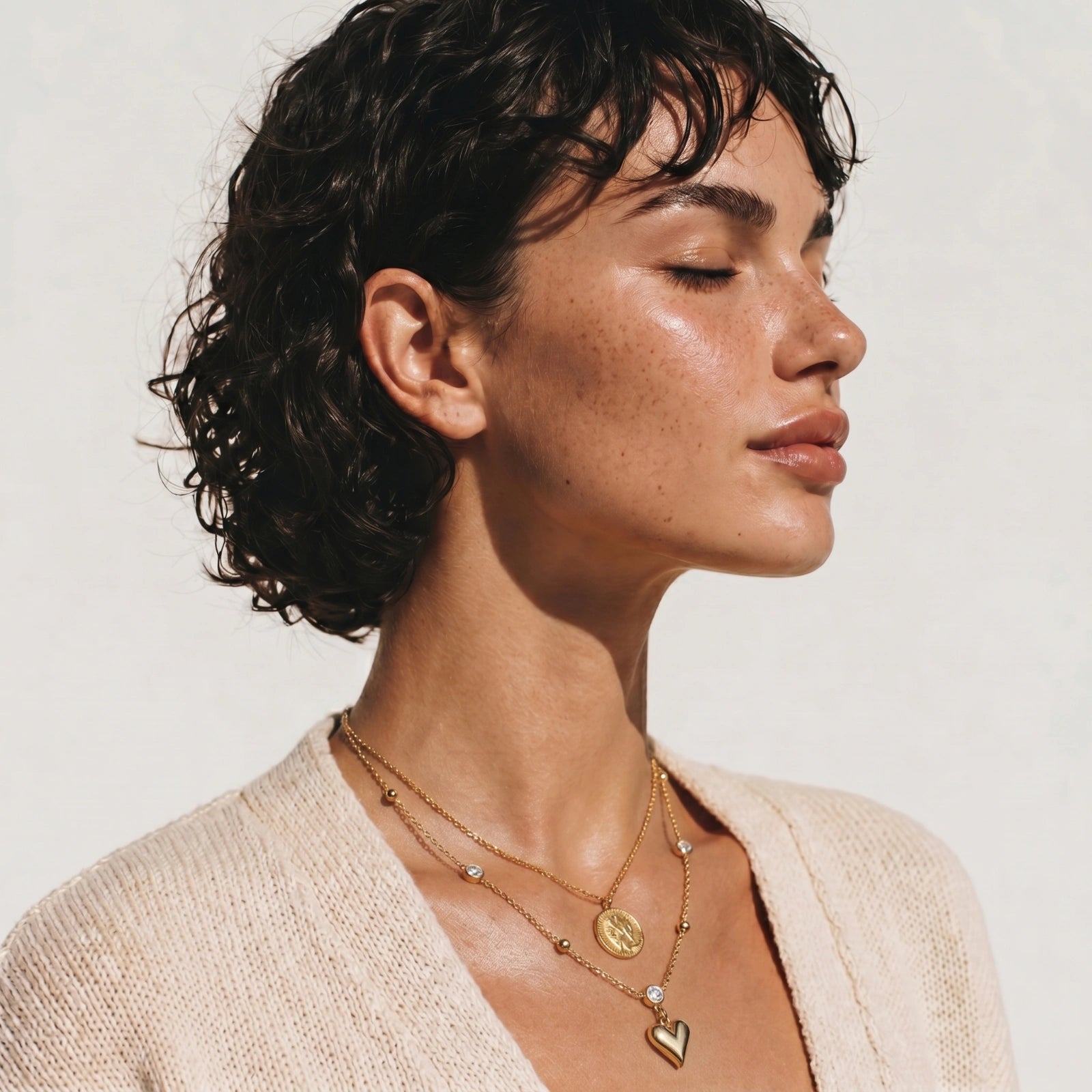 Collier Charme Cœur en Cristal