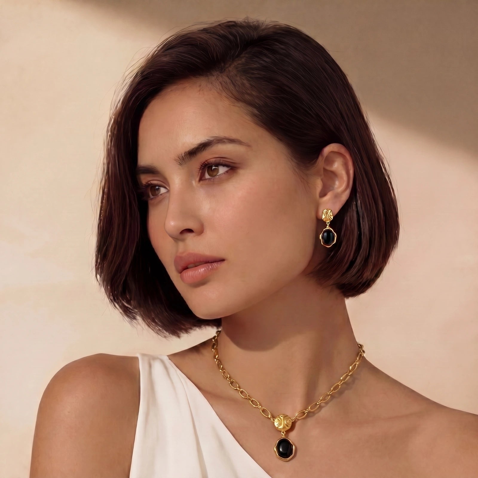 Boucles d'Oreilles Pendantes Agate Ripple